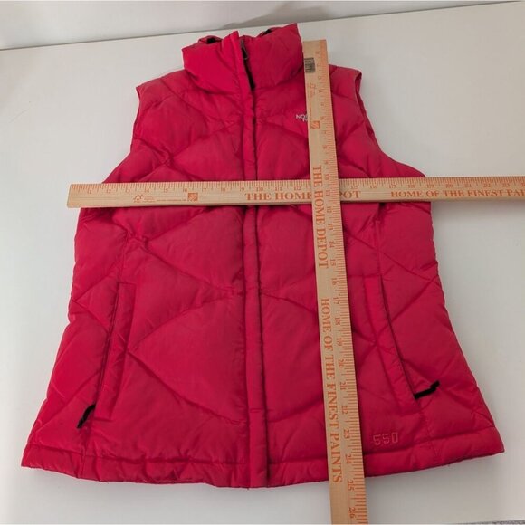 The North Face 550 Goose Down Puffer Vest Womens Size Medium Pink Full Zip - Picture 9 of 11
